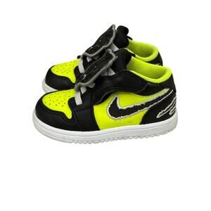 Jordan Shoes Nike Air Jordan 1 Low 'Big Cat Energy' Neon Sneakers Size Toddler 7